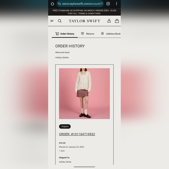 Taylor Swift Lover Cardigan - Picture 3 of 3